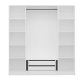 Minar Kale Plus190 4 Mebran Kapaklı 2Ç Dolap Beyaz Mebran thumbnail 7