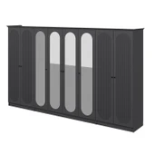 Minar Kale 190 8 Kapak 4A 2Ç Dolap Antrasit - Mebran Defne Ayna Antr thumbnail 7