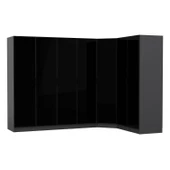 Minar Kale 190 7 Füme Cam Kapaklı 2Ç Köşe Dolap Antrasit Füme Cam thumbnail 7