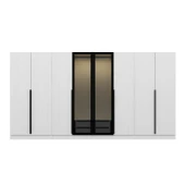 Minar Kale Plus190 8 Mebran Kapaklı 2Ç Dolap Beyaz Mebran Füme Cam thumbnail 6