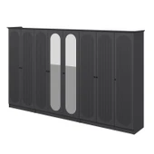 Minar Kale 190 8 Kapak 2A 4Ç Dolap Antrasit - Mebran Defne Ayna Antr thumbnail 7