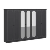 Minar Kale 190 7 Kapak 3A 2Ç Dolap Antrasit - Mebran Defne Ayna Antr thumbnail 5