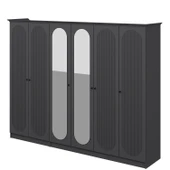 Minar Kale 190 6 Kapak 2A 2Ç Dolap Antrasit - Mebran Defne Ayna Antr thumbnail 7