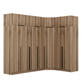 Minar Kaleplus190 7 Kapaklı 2 Çekmeceli Köşe Dolap Dore Dore Plus + Yüklük thumbnail 4