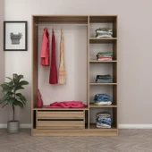 Minar Kale 190 3 Füme Cam Kapaklı 2Ç Dolap Dore Füme Cam thumbnail 5