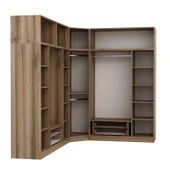 Minar Kaleplus190 8 Kapaklı 4 Çekmeceli Köşe Dolap Dore Dore Plus + Yüklük thumbnail 6