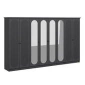 Minar Kale 190 8 Kapak 4A 2Ç Dolap Antrasit - Mebran Defne Ayna Antr thumbnail 5