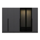 Minar Kale Plus190 6 Mebran Kapaklı 2Ç Dolap Antrasit Mebran Füme Cam thumbnail 6