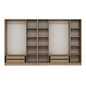 Minar Kale Plus190 7 Kapaklı 4Ç Dolap Dore Plus Dore Füme Cam thumbnail 7