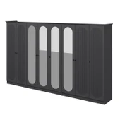 Minar Kale 190 8 Kapak 4A 4Ç Dolap Antrasit - Mebran Defne Ayna Antr thumbnail 7