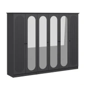 Minar Kale 190 6 Kapak 4A 2Ç Dolap Antrasit - Mebran Defne Ayna Antr thumbnail 5