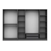 Minar Kale Plus190 6 Mebran Kapaklı 2Ç Dolap Antrasit Mebran thumbnail 7