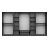 Minar Kale Plus190 8 Mebran Kapaklı 2Ç Dolap Antrasit Mebran Füme Cam thumbnail 7