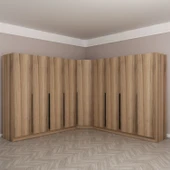 Minar Kaleplus190 9 Kapaklı 4 Çekmeceli Köşe Dolap Dore Dore Plus thumbnail 2