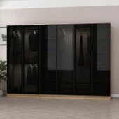 Minar Kale 190 6 Füme Cam Kapaklı 2Ç Dolap Dore Füme Cam thumbnail 3