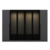 Minar Kale Plus190 6 Mebran Kapaklı 4Ç Dolap Antrasit Mebran Füme Cam thumbnail 6