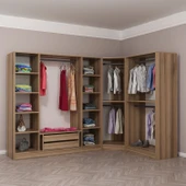 Minar Kaleplus190 7 Kapaklı 2 Çekmeceli Köşe Dolap Dore Dore Plus thumbnail 5