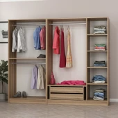 Minar Kale 190 5 Füme Cam Kapaklı 2Ç Dolap Dore Füme Cam thumbnail 6