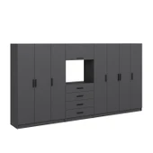 Minar Kale190 7 Kapaklı 4 Çekmeceli Tv Modüllü Dolap Antrasit thumbnail 4