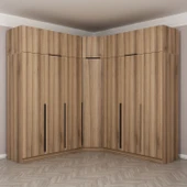 Minar Kaleplus190 7 Kapaklı 4 Çekmeceli Köşe Dolap Dore Dore Plus + Yüklük thumbnail 2