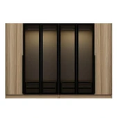 Minar Kale Plus190 6 Kapaklı 4Ç Dolap Dore Plus Dore Füme Cam thumbnail 6