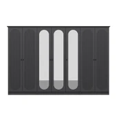 Minar Kale 190 7 Kapak 3A 2Ç Dolap Antrasit - Mebran Defne Ayna Antr thumbnail 6