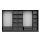 Minar Kale Plus190 7 Mebran Kapaklı 4Ç Dolap Antrasit Mebran Füme Cam thumbnail 7