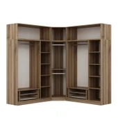 Minar Kaleplus190 7 Kapaklı 4 Çekmeceli Köşe Dolap Dore Dore Plus + Yüklük thumbnail 6