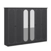 Minar Kale 190 6 Kapak 2A 2Ç Dolap Antrasit - Mebran Defne Ayna Antr thumbnail 5