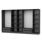 Minar Kale 190 7 Kapak 3A 4Ç Dolap Antrasit - Mebran Defne Ayna Antr thumbnail 4