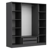 Minar Kale Plus190 4 Mebran Kapaklı 2Ç Dolap Antrasit Mebran thumbnail 7