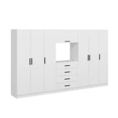 Minar Kale190 6 Kapaklı 4 Çekmeceli Tv Modüllü Dolap Beyaz thumbnail 4