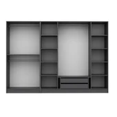 Minar Kale Plus190 6 Mebran Kapaklı 2Ç Dolap Antrasit Mebran Füme Cam thumbnail 7