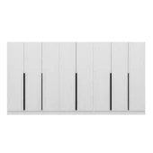 Minar Kale Plus 190 8 Mebran Kapaklı 4Ç Dolap Beyaz Mebran thumbnail 6