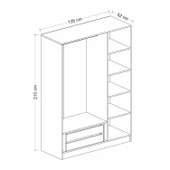 Minar Kale Plus190 3 Kapaklı 2Ç Dolap Dore Plus Dore - 8