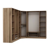 Minar Kaleplus190 8 Kapaklı 4 Çekmeceli Köşe Dolap Dore Dore Plus thumbnail 7