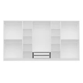 Minar Kale Plus190 8 Mebran Kapaklı 2Ç Dolap Beyaz Mebran Füme Cam thumbnail 7