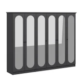 Minar Kale 190 6 Kapak 6A 2Ç Dolap Antrasit - Mebran Defne Ayna Antr thumbnail 5