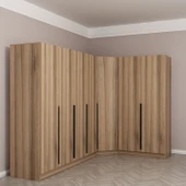 Minar Kaleplus190 7 Kapaklı 2 Çekmeceli Köşe Dolap Dore Dore Plus thumbnail 3