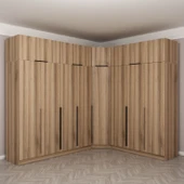 Minar Kaleplus190 8 Kapaklı 4 Çekmeceli Köşe Dolap Dore Dore Plus + Yüklük thumbnail 2