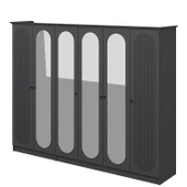 Minar Kale 190 6 Kapak 4A 2Ç Dolap Antrasit - Mebran Defne Ayna Antr thumbnail 7