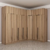 Minar Kaleplus210 7 Kapaklı 2 Çekmeceli Köşe Dolap + Yüklük Dore Dore Plus thumbnail 2