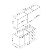 Minar 210 Cm Mutfak Dolabı Beyaz 210-B4 thumbnail 8