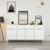 Minar Elina Ayaklı Konsol Beyaz-Beyaz thumbnail 2