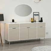 Minar Elina Ayaklı Konsol Aynalı Beyaz-Kumtaşı thumbnail 4