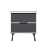 Minar Elina Ayaklı Komodin Beyaz-Antr thumbnail 6