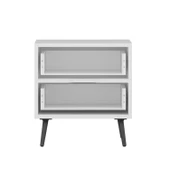 Minar Elina Ayaklı Komodin Beyaz-Antr thumbnail 7