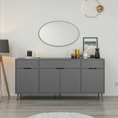 Minar Elina Ayaklı Konsol Aynalı Antrasıt-Antrasıt thumbnail 2