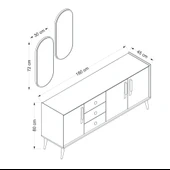 Minar Mitra Konsol Aynalı Set - Beyaz-Artisan (Konsol+Ayna Pano) thumbnail 8