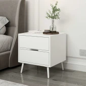 Minar Elina Ayaklı Komodin Beyaz-Beyaz thumbnail 1